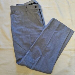 Tommy Hilfiger Men's Dress Pants Gray/blue 38x30 Stretch Flat Front